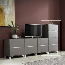 [우아미가구] 드로지 서랍장 4단 500, 색상:그레이화이트