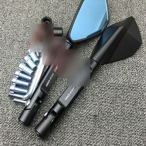혼다 MSX125 사이드미러 반사경 튜닝 드레스업, 실버 + 블랙