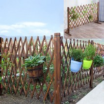 자바라 래티스 접이식 나무울타리 펜스 휀스 fence 방부목 마당 정원꾸미기 옥상테라스 전원주택 담장, 매립형, 120cm