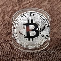 2021 뉴 골드 실버 두 가지 색상 Ethereum ETH 동전 금속 공예 XRP BTC 리플 시바 와우 개 비트코인 가상 비 통화 동전, 하나, silver bitcoin