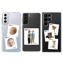 주문제작 갤럭시 전기종 반려동물 강아지 고양이 아기 누끼 사진 커스텀 띠부띠부씰 투명 젤리 실리콘 케이스