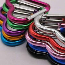 키체인 카라비너 베이비 벨 10 pcs 알루미늄 하트 carabiner 후크 클립 키 ​​홀더 하트 모양의 알루미늄 합금 키 체인 클립 carabiner 키 체인 도구 파티