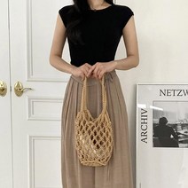 코코넛버킷네트백