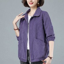 중년여성 루즈핏 빅사이즈 집업 자켓 봄가을 신품 캐주얼 엄마복 바람막이 점퍼