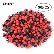 점적호스 50-800pcs 정원 조절 노즐 물방울 관개 물 스프링클러 터 호스 호스카트, 레드 드리퍼 50개