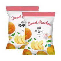 생활N [생활앤] 냉동 복숭아 1kg x 2팩, 단품없음