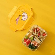 플라스틱 도시락 직장인 휴대가 간편, 세 칸, 빨간색