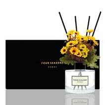 [바보사랑] 포시즌 디퓨저 블랙라벨 선물세트 200ml 데이지 옐로우, 향오일:페퍼민트