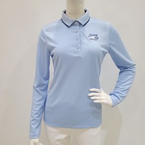 임페리얼 골프웨어 여성 이월 봄 자수 포인트 골프 PK 긴팔 티셔츠 (라이트블루)