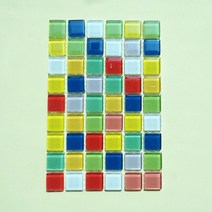 맘아트 미니 칼라 타일조각 15mm 54개 타일공예 만들기 재료, 단품