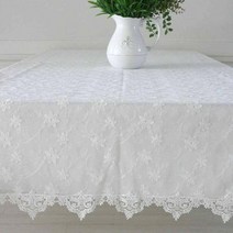 [바보사랑] 샤론 레이스 테이블보 125x125, 상세 설명 참조, 상세 설명 참조