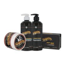 Suavecito Hair Body Essentials 번들: 오일 베이스 헤어 스타일링 포마드 모이스처라이징 바디 비누 하이드레이팅 샴푸 및 영양 컨디셔너 USA 미국, Firme Clay
