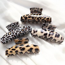 미스21 호피 유광 집게 헤어핀 머리핀 4개 세트 (hp945)