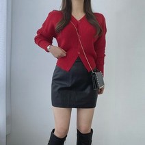 레알 레자 미니멀 스커트