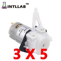 액체이송펌프INTLLAB 12V DC DIY 연동 식 액체 펌프 투약 펌프 (수족관 실험실 분석 용), 03 3mm ID x 5mm OD