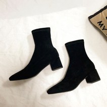 스키니 부츠 짧은 부츠 용 하이힐 로운 봄과 가 부츠 용 스퀘어 발가락 양말 부츠 앵글부츠 여자부츠 여자워커 여성앵글부츠