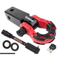 트레일러 견인고리 오프로드 차량 캠핑카 구조용 걸쇠 개조 전차 자동차 U자형 후크 탈거, _레드__32톤_레드_훅_자물쇠, 1개