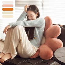 키밍 데이지 꽃쿠션 플라워 방석 홈카페 거실 베개, 45cm_화이트