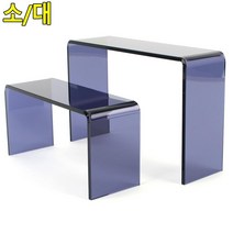 반투명 아크릴 진열대 디귿자 전시 선반 상품진열대, 대