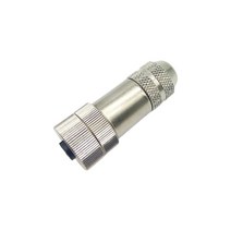 커넥터M12 항공 센서 커넥터 금속 플러그 헤드 이더넷 EtherCat Profinet Shield IP67 금도금 4 5 8 핀 A/B, 03 D-Coding_02 5P_02 Female