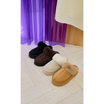 어그털 슬리퍼 천송이 발편한 어그 통굽 슬리퍼