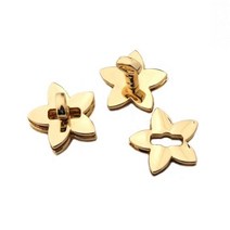 가죽공예 DIY 스트랩 체인 버클 금속 악세사리 아연 합금 별 모양 회전 잠금 트위스트 걸쇠 가죽 공예 여성 가방 핸드백 어깨 지갑 하드웨어 1 개