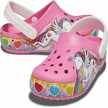 크록스 크록스 펀랩 유니콘 라이츠 클로그 키즈 207071-669