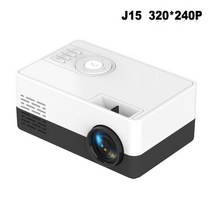 Salange-J15 Pro Led 미니 프로젝터 홈 시어터 480x360 픽셀 1080P 지원 HDMI 호환 USB 오디오 비디오 비머, J15 화이트