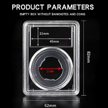 레고장 피규어 레고 건담 장식장 진열장 맞춤형 투명 아크릴 동전 디스플레이 슬래브 홀더 보관 상자 등급, 08 21mm_01 10 pcs