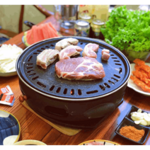 가정용 숯불 화로 삼겹살 고기불판 조개 구이 소형, A타입그릴망