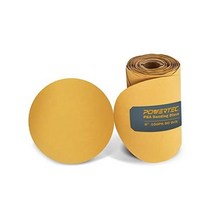 POWERTEC 4DR1508V 6인치 PSA 샌딩 디스크 롤 알루미늄 옥사이드 80 그릿 골드 100 PK, 6