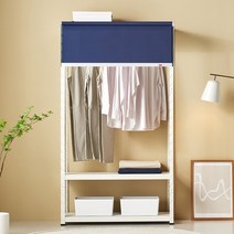 무볼트 시스템행거2봉+블라인드set 1000x400x2100 3단, 블랙3단