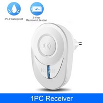 Sectyme Intellige 무선 초인종 야외 방수 스마트 홈 초인종 EU 플러그 48 대위법 LED 플래시 홈 보안 알람, 1 수신기, 미국 플러그