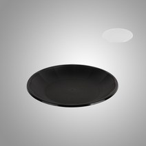 행복물류 사출용기 다회용기 다회용접시 다회용원형접시 bw300파이 200개, 검정