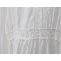 여자 페미닌 여신룩 청순한 코튼 레이스 롱원피스