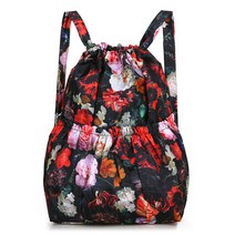 DFMEI 백팩 접이식 파우치 장보기 가방 방수 원단 여성 중년 여행, DFMEI 홍대화