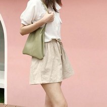 여성린넨바지 여자 반바지 린넨 숏 팬츠 허리 밴딩 루즈핏 8컬러