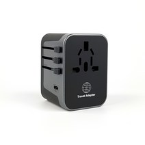 트래블어댑터 해외 여행용 USB 5포트 멀티어댑터 전세계플러그 스페이스그레이, 1개
