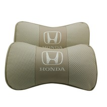 오토데코 혼다(HONDA) 차량용 목쿠션 기능성 목베개, 혼다 가죽목쿠션:베이지(1개)