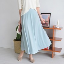 데일리앤 리마인 플레어 베이직 밴딩 롱스커트