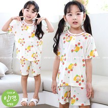 유아 아동 여아 인견 스판 5부 내의 반팔 내복 P미니토토