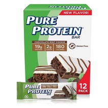 Pure Protein 퓨어프로틴 고단백 영양 간식 벌스데이 케이크 1.76온스 12팩, Chocolate Mint Cookie
