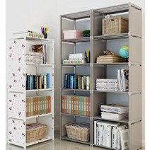 간편 조립식책장 다용도 틈새 수납장 패브릭 3칸 4칸 5칸 거실책장 만화책장 다용도 수납함 4단 인테리어 서재 이동식 이쁜 전면 5단책장 다용도책장 높은책장 오픈책장 틈새책장 거실책장인테리어 거실책장 책장수납함 서재인테리어 인테리어책장 사무용책꽂이 선반책장, 4칸 책장 화이트