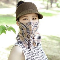 [체스골프-기획상품] 비브리 여성골프 프릴 마스크, 연베이지