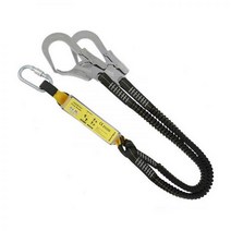 전문 고도 보호 안전 탄성 버퍼 슬링 벨트 카라비너 후크 공중 작업 낙하 방지 로프 보호대, Double Belt