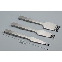 [갈색가죽] 고급 유럽형 사선치즐 2.7mm 3mm 3.38mm 3.85mm 2날 5날 10날 2+5+10날 세트 가죽공구 가죽공방공구, 2+5+10날세트