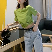 t셔츠 여름 클럽 숏 트렌드 여성 짧은 룩 슬림 MSCHF 상의 529791717