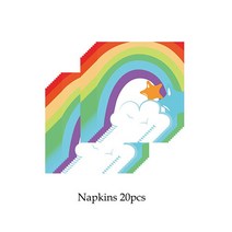 가정용 미니 당구대 포켓볼 생일 레인보우 파티 식탁보 배너 플레이트 컵 냅킨 밀짚 소녀 유니콘 용품 여름 수영장 Parti 장식, 5