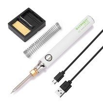 USB 충전 납땜 인두 5V 8W 조정 가능한 온도 전기 납땜 인두 키트 납땜 스탠드 납땜 와이어, 협동사