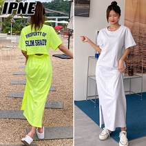 [이쁘네] 프로 백트임 롱 원피스 라운드넥 반팔 백리스 뒷트임 밴딩 데일리 꾸안꾸 편한 캐주얼